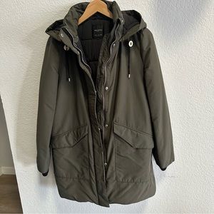 Zara Winter Coat Olive - Small